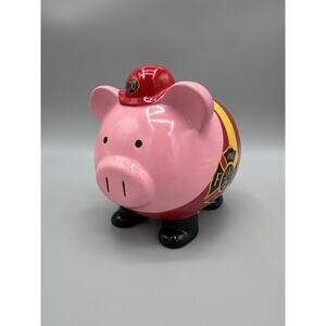 FAB Starpoint Ceramic Fire Department Fireman Piggy Bank 7” Long READ DETAILS